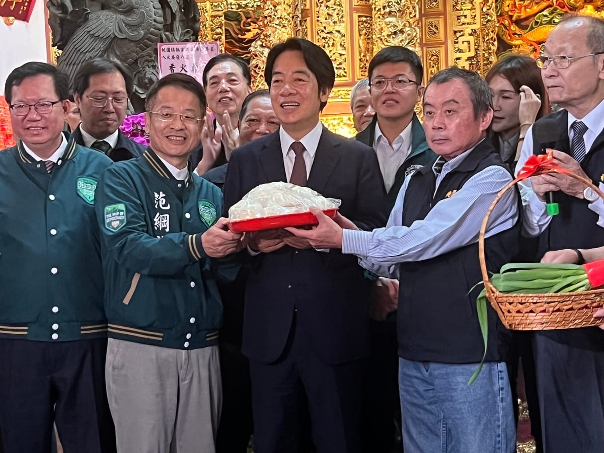 賴清德喊話國人面對中國武力威脅「心頭抓乎定」，要有自信，台灣不是孤單一人，全世界的民主國家都與台灣站在一起。 圖：賴清德桃園競辦/提供