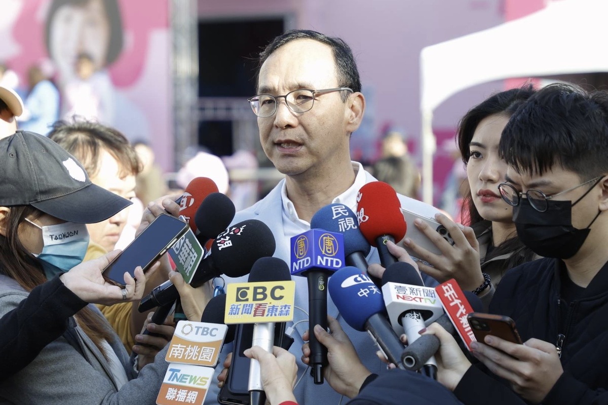 國民黨主席朱立倫今(17)日稱不擔心柯文哲毀約。 圖：國民黨文傳會/提供