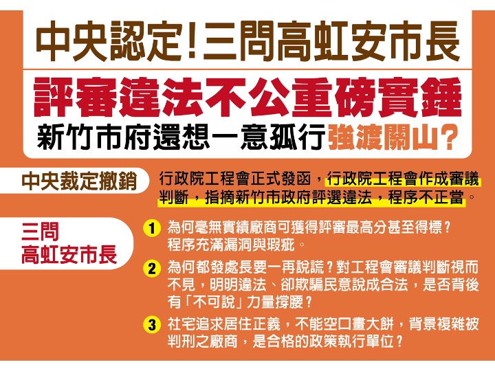 星鴻曾向工程會提出申訴，認定新竹市政府在評選過程中存在重大違法情事。 圖：星鴻股份有限公司／提供