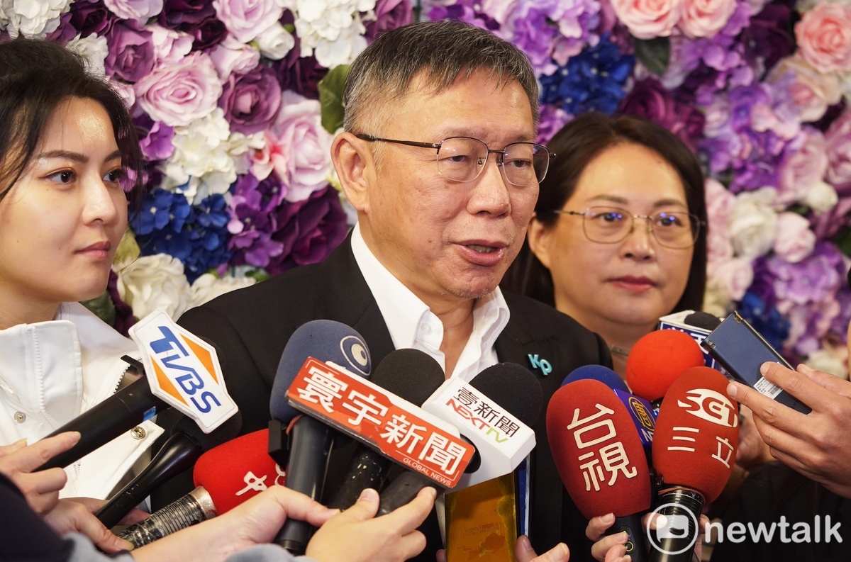 柯文哲認為藍白合應該要尊重數據，用「勝選機率最高的團隊」來組合。 圖：林昀真/攝