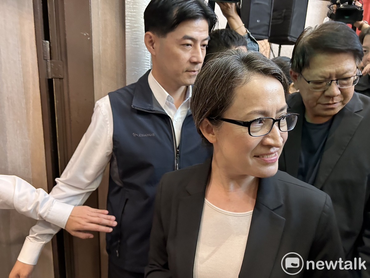 蕭美琴與國內外媒體茶敘。 圖：黃宣尹/攝