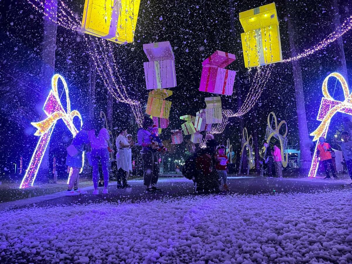 屏東聖誕節南國飄雪場景。 圖：屏東縣政府/提供