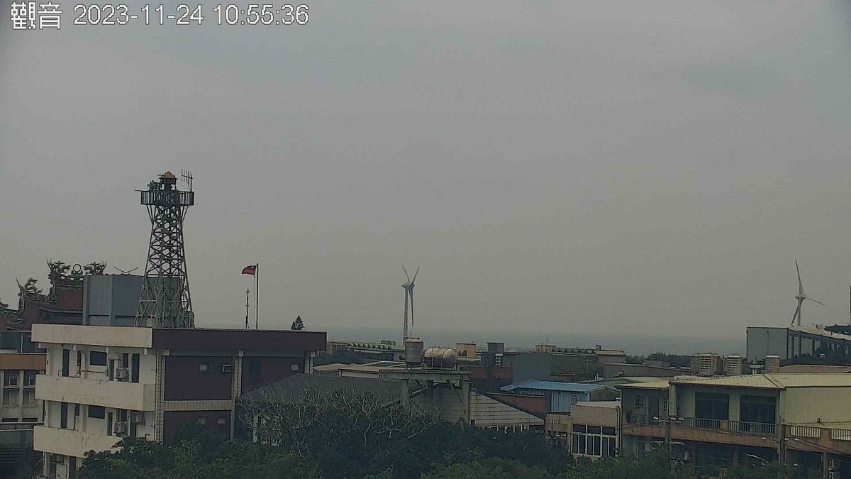 截至今日10時，桃園觀音空氣品質指標(AQI)高達152。 圖：取自全國空氣品質指標