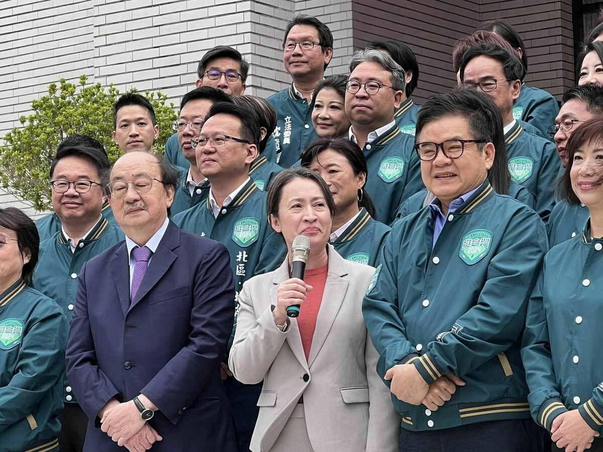 蕭美琴今（24）日回娘家立法院，與民進黨團的大家進行合影。 圖： 民進黨立法院黨團 提供