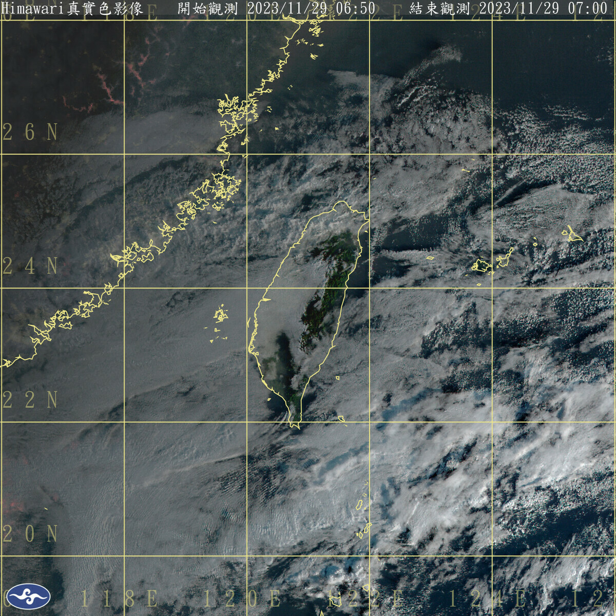 今天全台各地包括澎湖、馬祖大多為多雲到晴，只有北部山區、東半部地區與金門，將有零星短暫雨，中央氣象署提醒，各地早晚偏涼。 圖：中央氣象署／提供