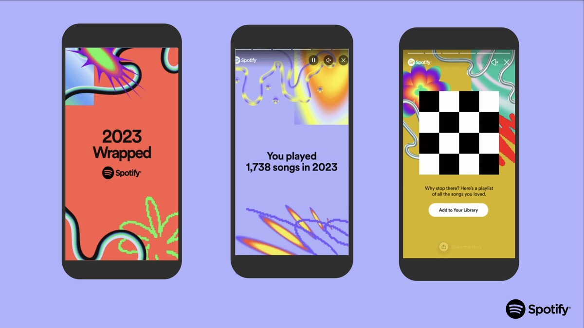 Spotify 公佈 2023 年度回顧排行榜，並推出多樣個人化體驗，讓使用者回顧自己一年來的最愛音樂 圖：Spotify/提供