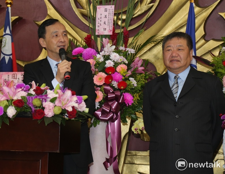 新北市長朱立倫、市議會議長蔣根煌都是國民黨籍，黃永昌的提案若經全代會決議，兩人可望成為當然中常委。 圖：王峻昌／攝