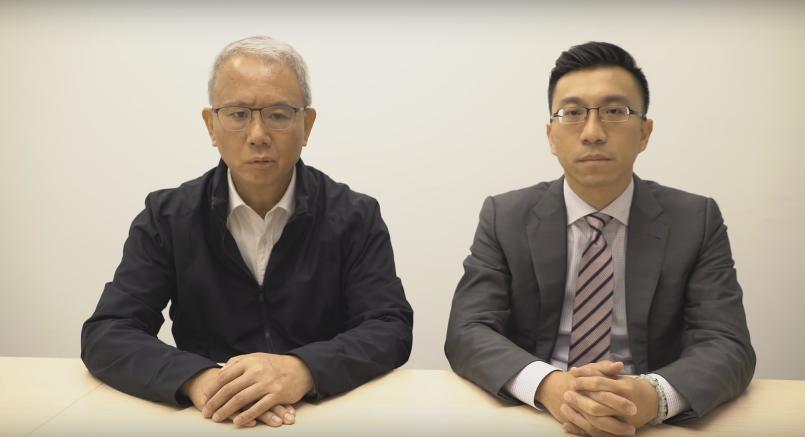 頂新食品的劣油案第二審，魏應充（左）遭判15年，其中6年得易科罰金，頂新製油公司也被判2.5億元的罰金。（資料照片） 圖: Youtube影片截圖