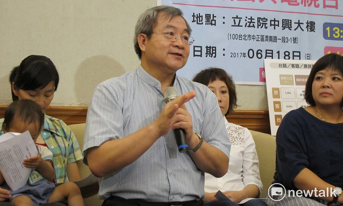 公共電視節目製作人呂東熹18日表示，連龍應台都會表態支持台語電視台，民進黨官員卻都不敢。 圖：林朝億/攝
