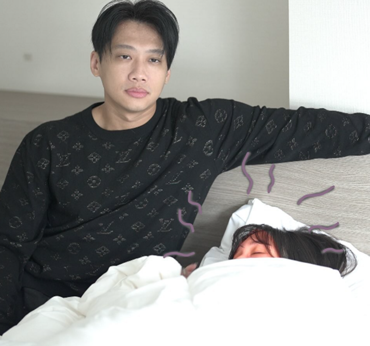 尼克分享原本想跟妻子Ashly在韓國辦婚禮，殊不知到典禮當天Ashly突然發高燒無法前往。 圖：翻攝自這群人尼克IG