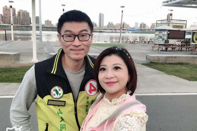 陸委會副主委梁文傑和民進黨立委林楚茵。 圖：翻攝臉書