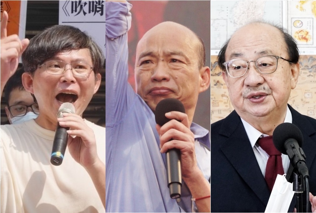 民眾黨不分區立委被提名人黃國昌、國民黨不分區提名第一韓國瑜、民進黨不分區柯建銘 圖：張良一/攝(合成圖)