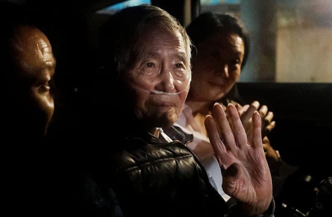 85歲的秘魯前總統藤森獲得監獄釋放。 圖 : 翻攝自央視新聞