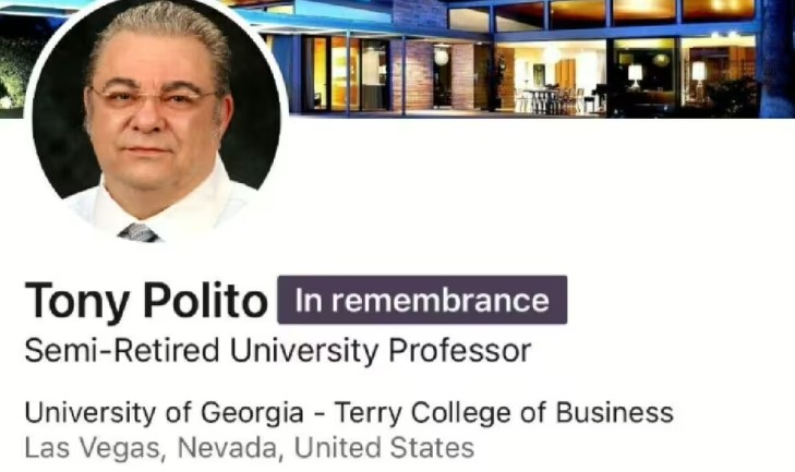 美國執法人員說，67歲的槍手波里托長期擔任商學教授，案發前曾向內華達大學拉斯維加斯分校求職未成。 圖：翻攝LinkedIn