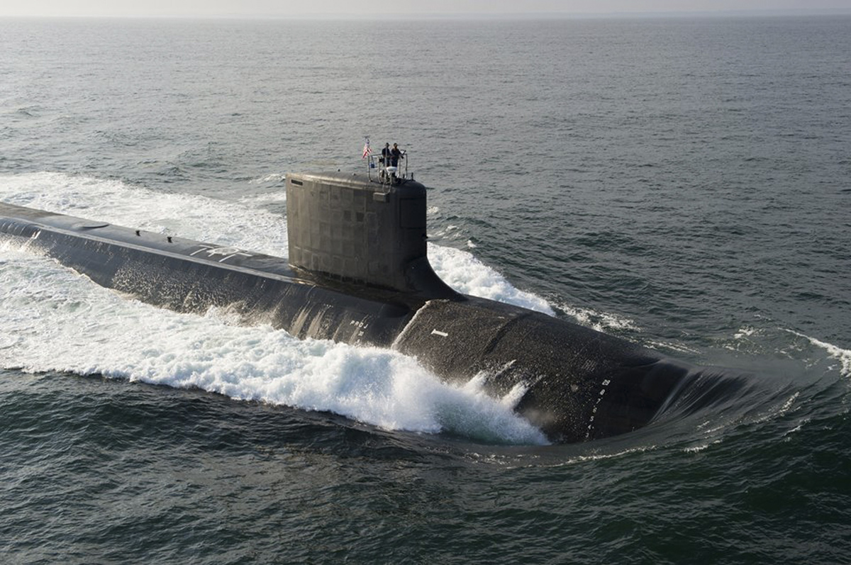 美軍維吉尼亞級核動力攻擊潛艦。 圖 : 達志影像/路透社