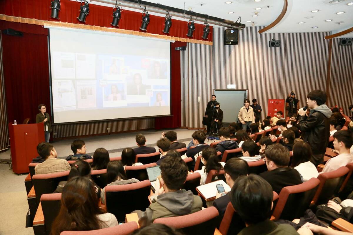 蕭美琴赴政大與青年學生座談。 圖：賴清德競總提供