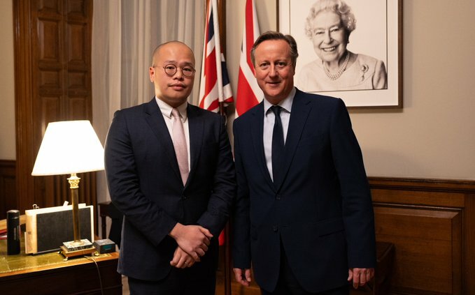 黎崇恩會見英外交大臣卡麥隆，希望提升國際社會對黎智英案的關注