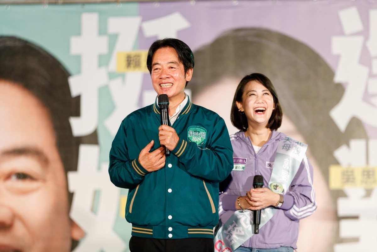 中國介選問題受到國際關注。圖為民進黨總統候選人賴清德替同黨立委吳思瑤站台。 圖：賴清德競總提供