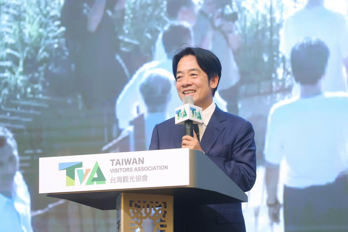 賴清德出席「2023年財團法人台灣觀光協會捐贈人年會暨成立67週年慶祝茶會」。 圖：總統府提供