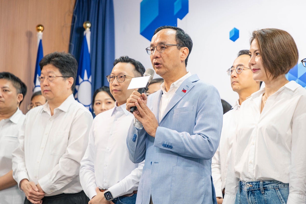 國民黨主席朱立倫出席國民黨「不分區特攻隊」成軍記者會。 圖：國民黨文傳會/提供