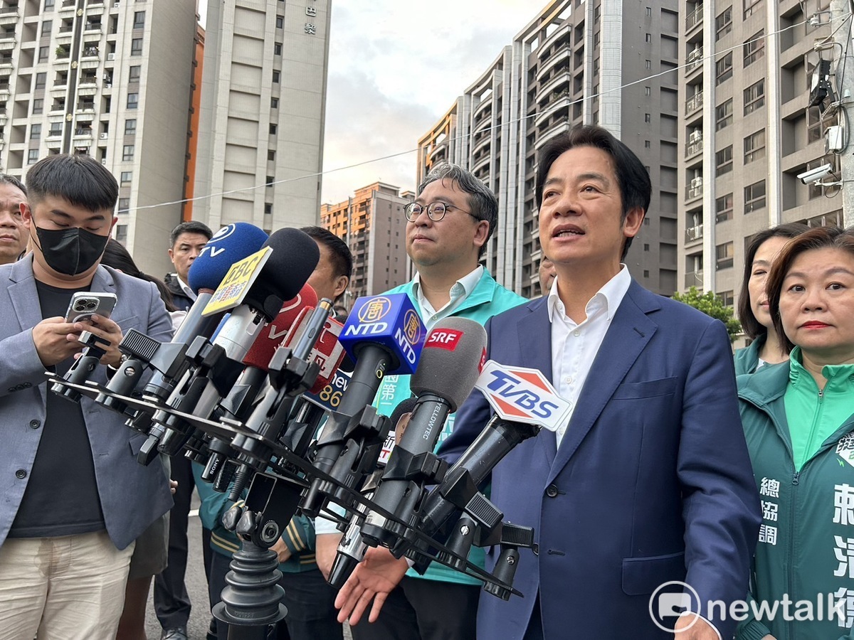 賴清德赴楊梅替黃世杰站台並受訪。 圖：黃宣尹/攝（資料照）