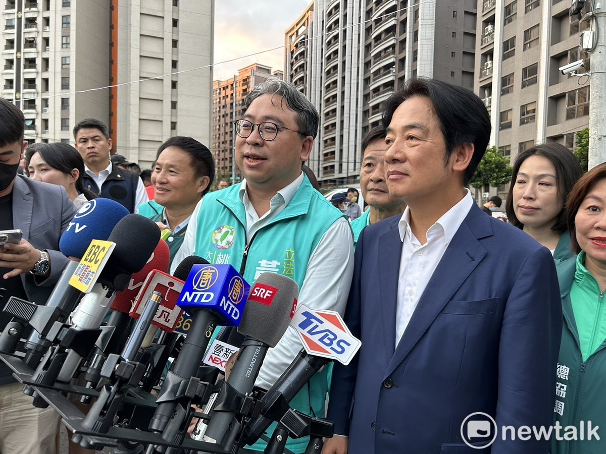 賴清德赴楊梅力挺黃世杰。 圖：黃宣尹攝