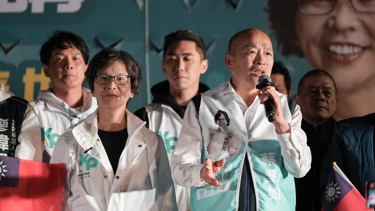 韓國瑜說在北農時受到蔡壁如照顧。 蔡壁如競總/提供