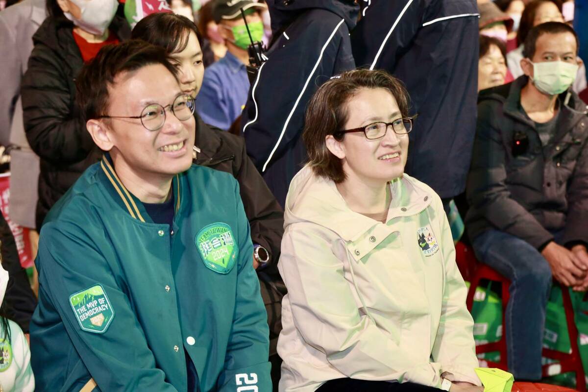 蕭美琴赴桃園輔選黃世杰。 圖：民進黨提供