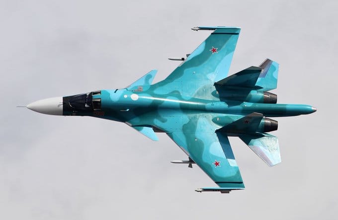 圖為俄軍「 Su-34 」戰鬥機。 圖：翻攝自X帳號「@ukraine_map」