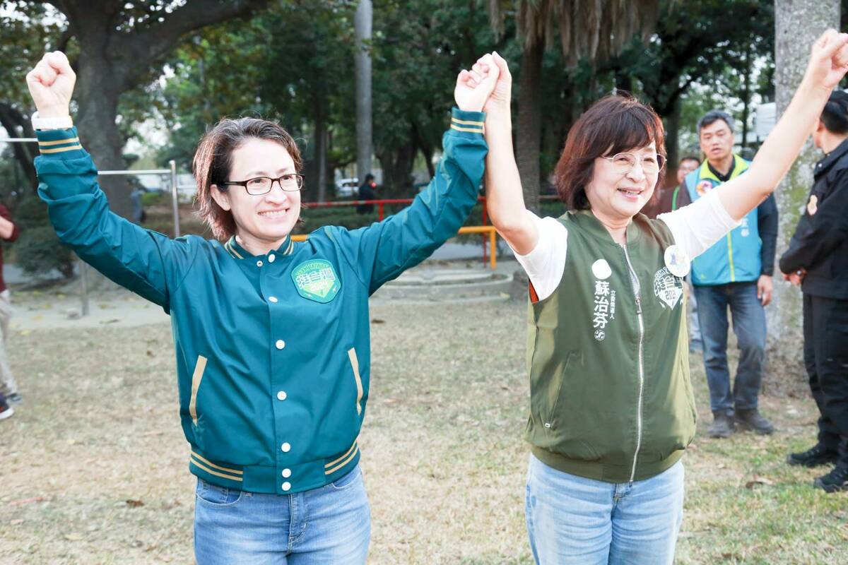 蕭美琴赴雲林替蘇治芬站台。 圖：賴清德競總提供