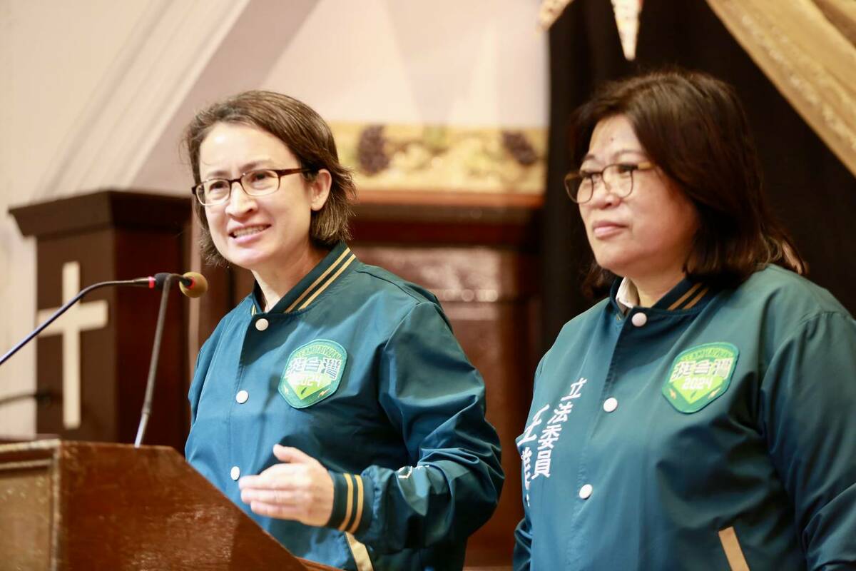 民進黨副總統候選人蕭美琴19日參加「立委王美惠連任感恩祈禱會」。 圖：民進黨提供