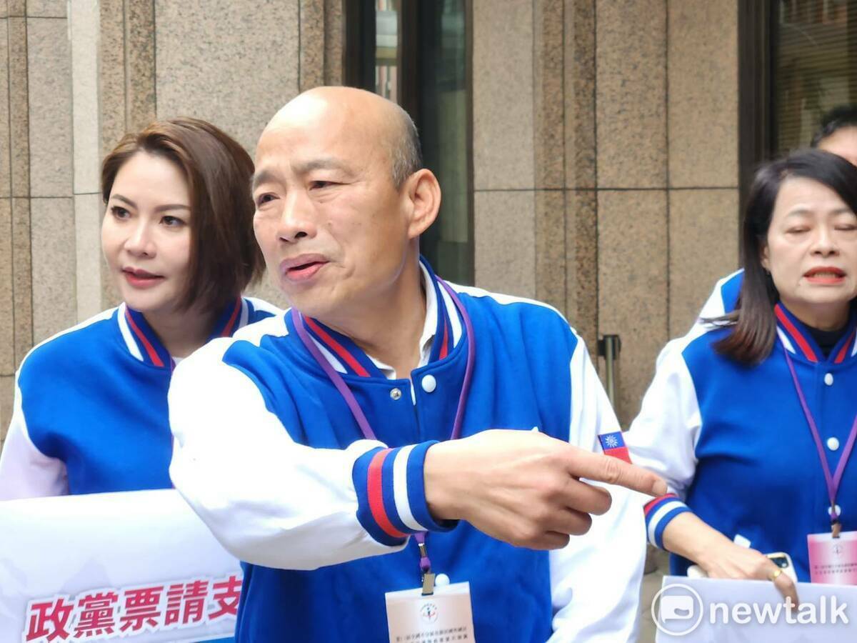 國民黨不分區排名第1的韓國瑜代表國民黨出席政黨票抽籤。 圖：黃建豪/攝（資料照）