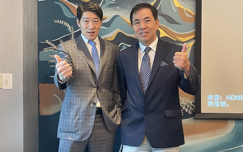世芯董事長關建英(右)和總經理沈翔霖(左)。 圖：翻攝自今周刊第 1409 期
