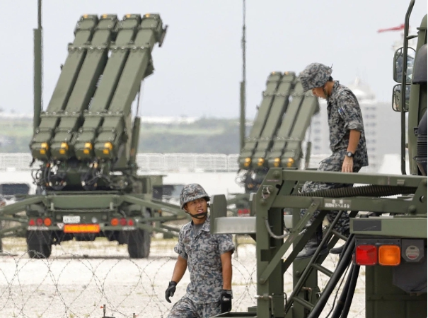 日本自衛隊今年6月在沖繩部署愛國者導彈。 圖 : 翻攝自環球網