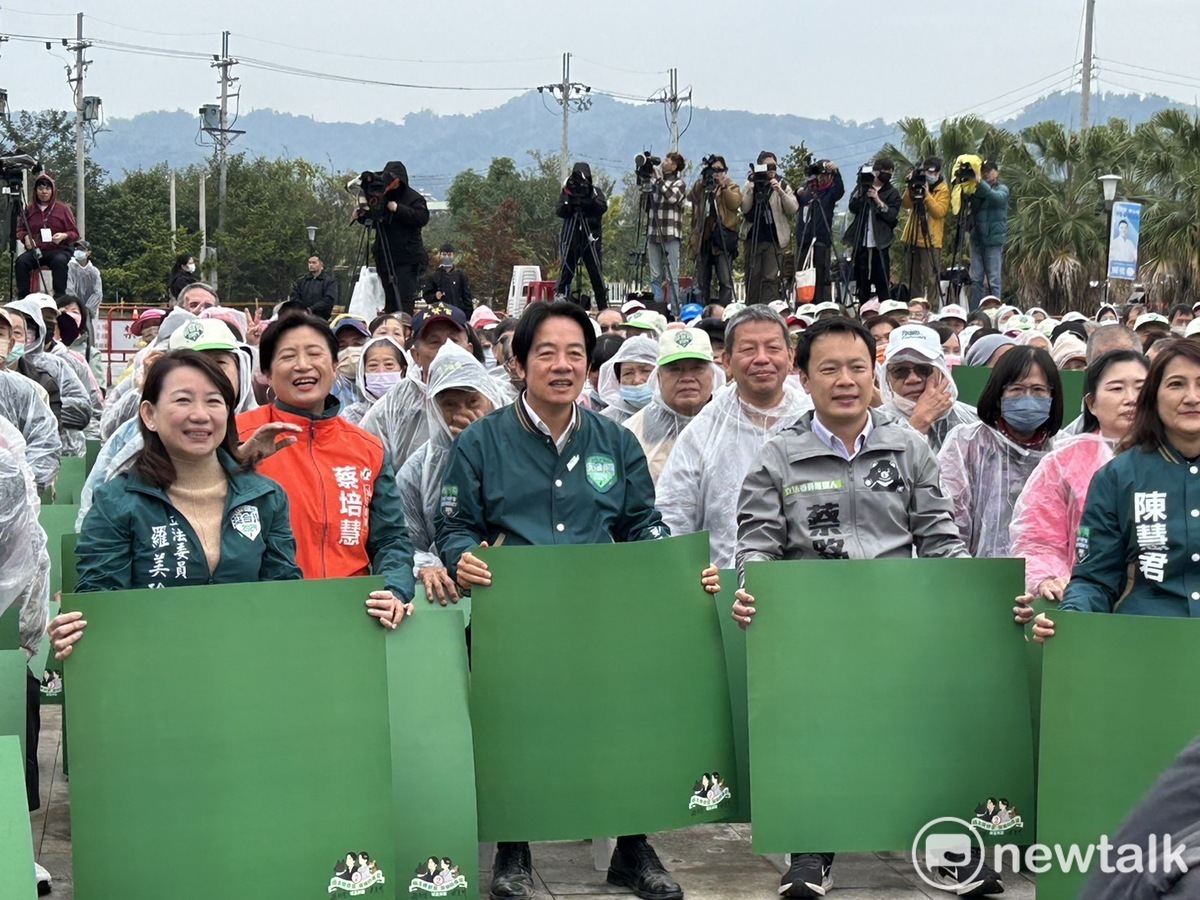 賴清德赴南投環島拼圖，拉抬蔡銘軒、蔡培慧。 圖：黃宣尹攝