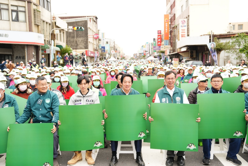賴清德環島拼圖造勢抵達苗栗。 圖：賴清德競總提供