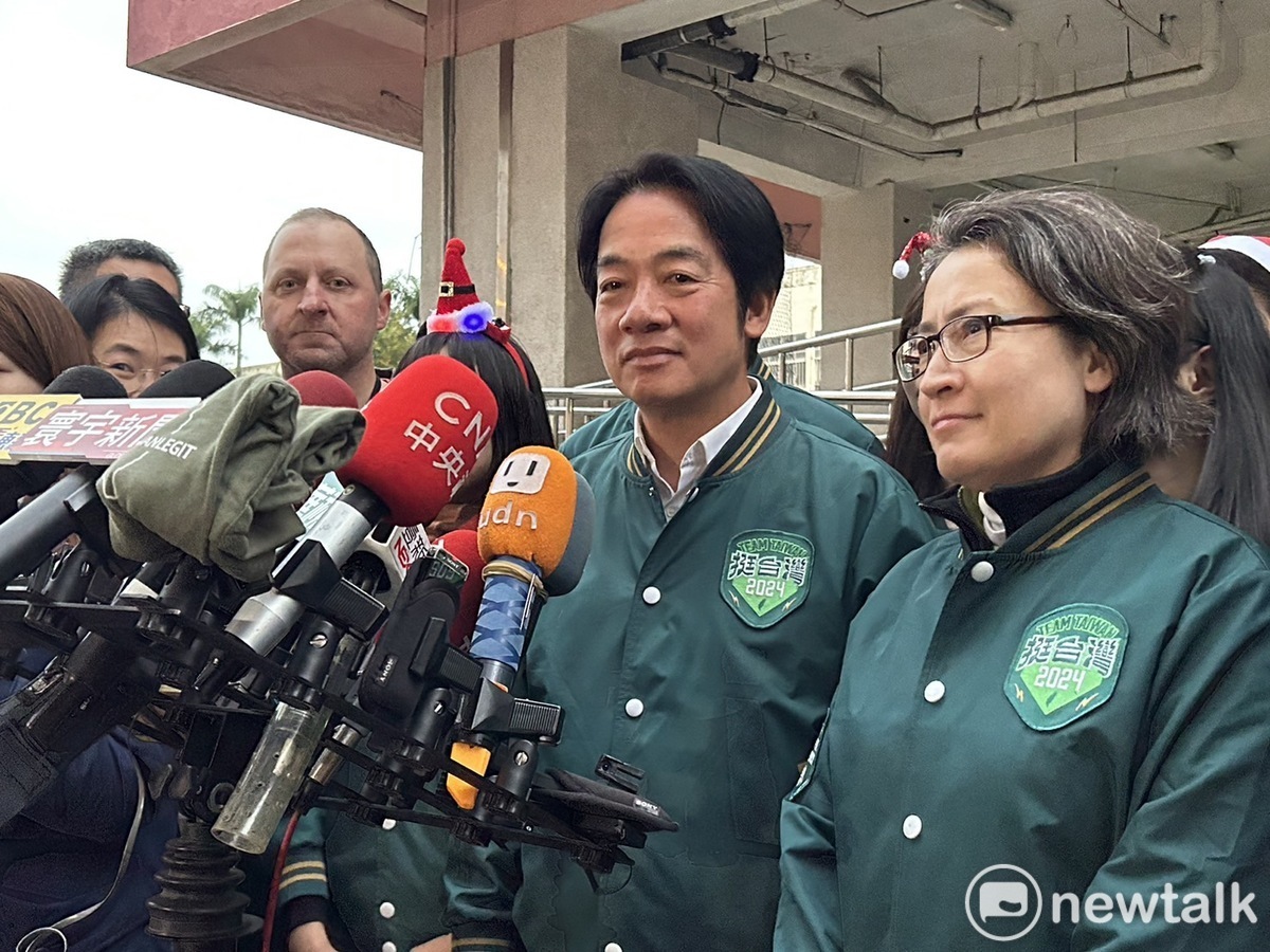 賴清德結束環島行程，與蕭美琴一同受訪。 圖：黃宣尹攝