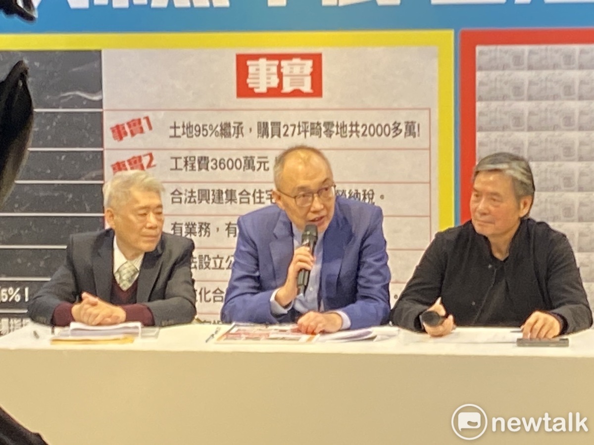 謝政達指出，綠營近期託播廣告指侯友宜年收兩千萬元的包租公，選辦將提出告訴，不容外界刻意抹黑。 圖：林昀真/攝