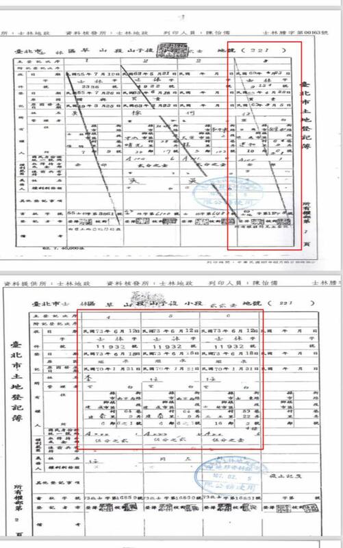 前民進黨立委段宜康27日臉書出示多份凱旋苑原地籍資料 圖：段宜康臉書