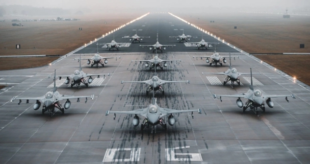 F-16機隊。 圖 : 翻攝自秦蓁