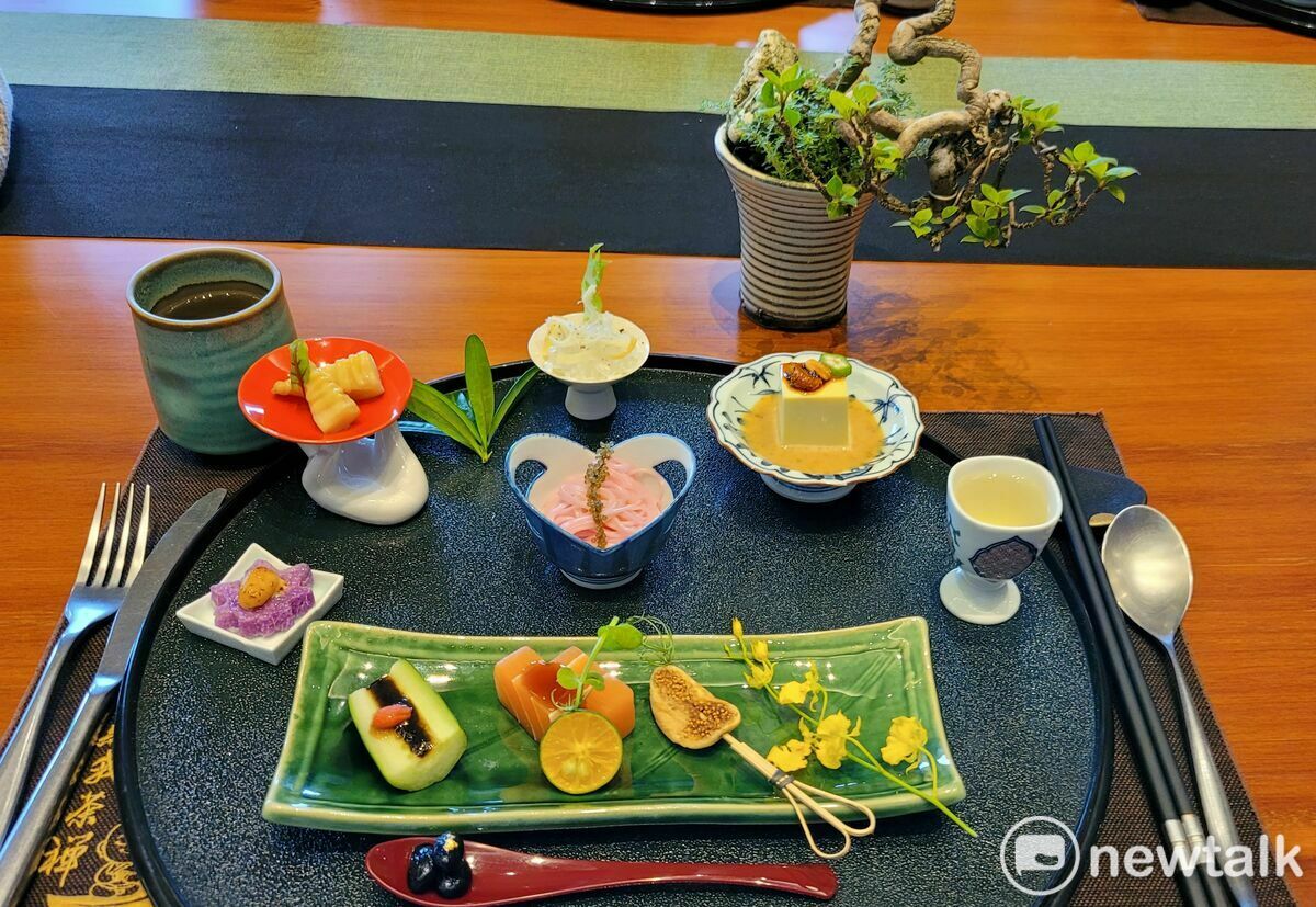 「無我茶禪」將藝術融入料理。 圖:孫家銘攝