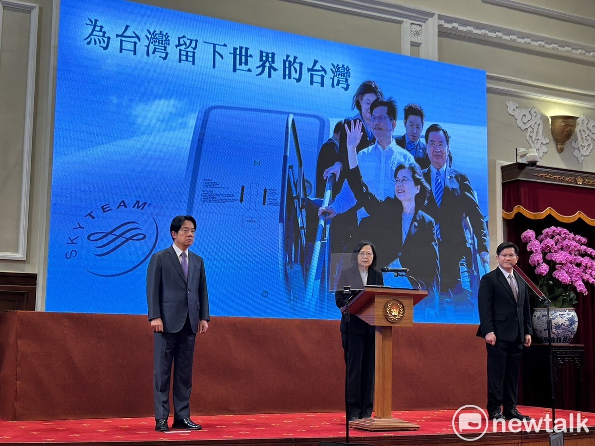 總統蔡英文發表2024新年談話。 圖：黃宣尹攝