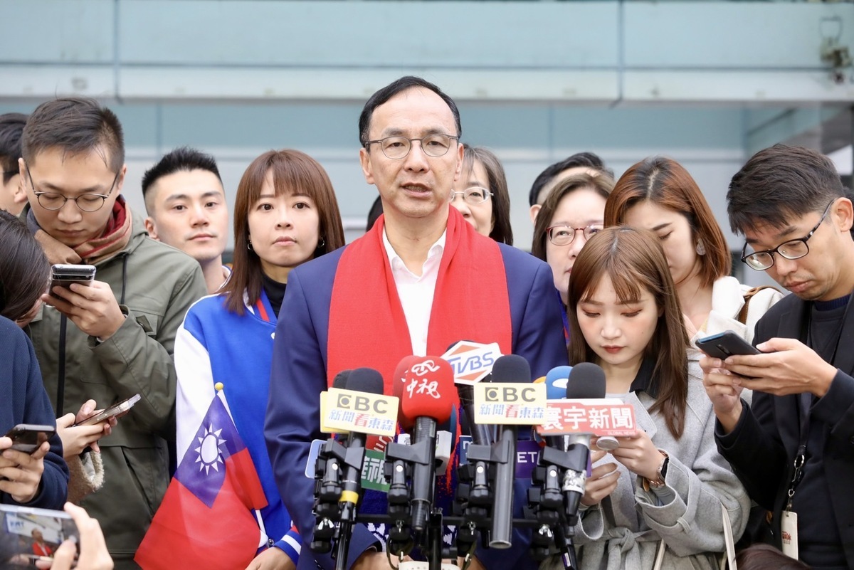 國民黨主席朱立回應時事。。 圖：國民黨文傳會/提供