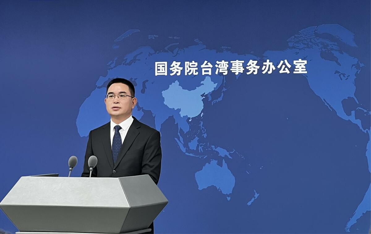 傳國台辦以「中國商業利益」為誘，要求台灣電視台為中國政府製作帶狀政論節目。（圖為國台辦發言人陳斌華的資料照） 圖：擷自央視 （資料照片）