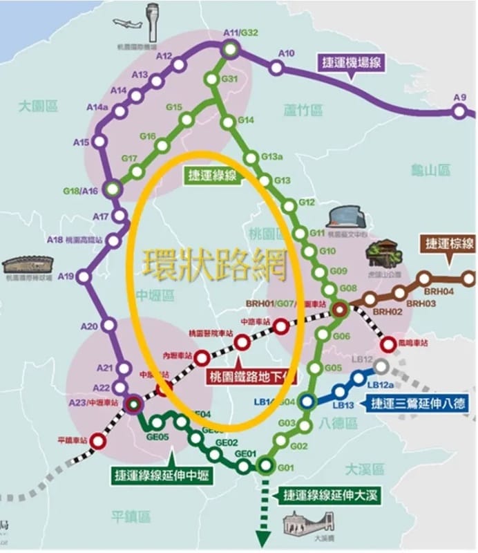 「桃園捷運綠線延伸中壢綜合規畫」是成就桃園捷運路網成環的最後一步。 圖：桃園市政府捷運工程局／提供
