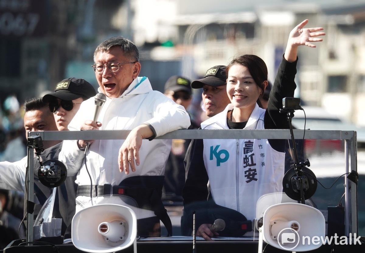 李正皓表示，高虹安（右）成法院認證的建商之友，民眾黨主席柯文哲（左）被羈押4個月、3千萬交保，全黨彷彿打勝仗一樣，「民眾黨真是個詭異的政黨，涉案率比黑道還高」。 圖：張良一 / 攝（資料照）
