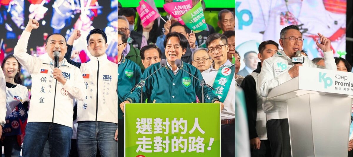 2024大選近在咫尺，各方候選人都在選前黃金週末展開最後的大型造勢活動，期望催出每一張選票，力拚勝選氣勢。 圖：取自侯友宜、賴清德、柯文哲臉書（新頭殼合成）