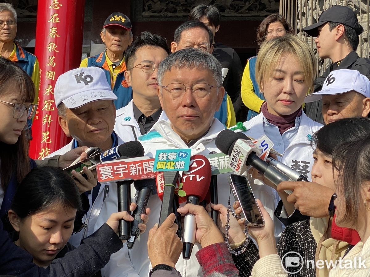 民眾黨總統候選人柯文哲發言引發論戰。 圖：周煊惠攝