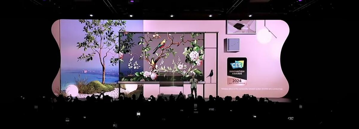 LG在《CES 2024》上發布全球首款無線透明電視，預計今年推出。 圖：取自LG Youtube頻道