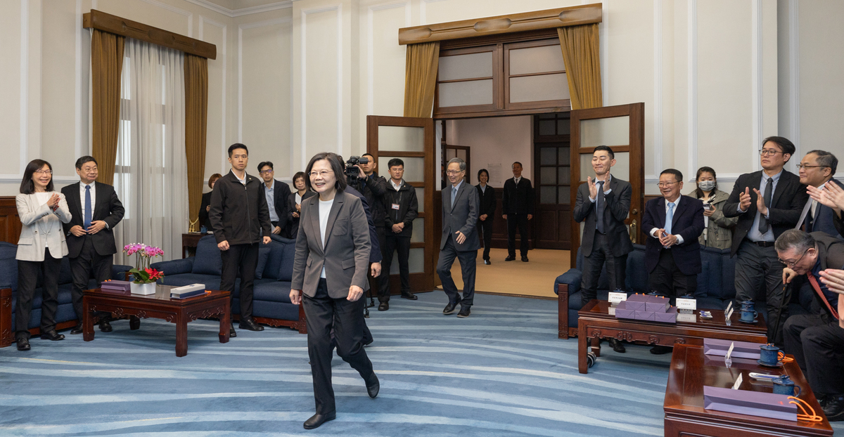 總統蔡英文執政，2023年全年出口成績為4324.8億美元，是史上第三的出口金額。（資料照片） 圖：總統府提供